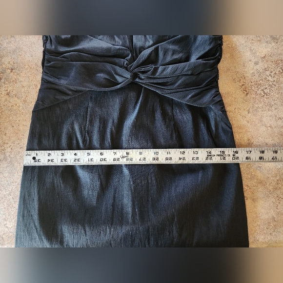 White House Black Market Black Women's Taffeta Cap Sleeves Dress Size 4 - Picture 11 of 11